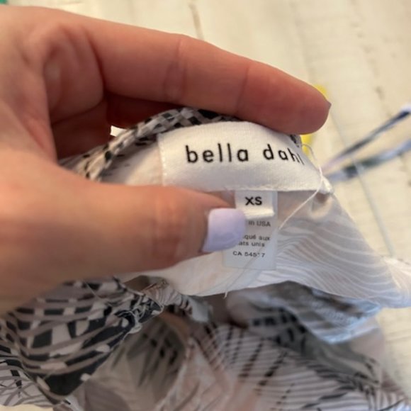 BELLA DAHL - Belted Smocked Back Dress in Sunset Palm - Picture 7 of 7